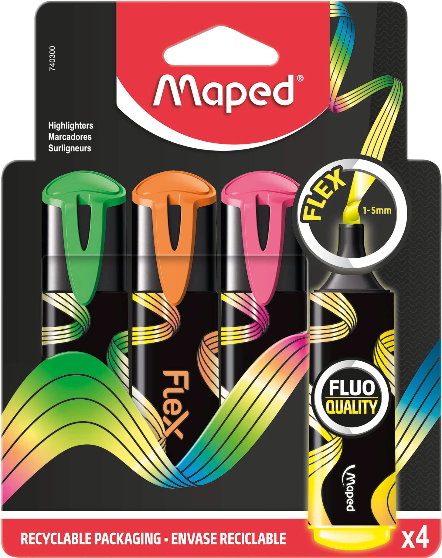 Maped FLUO PEPS FLEX - Multicolour Broad