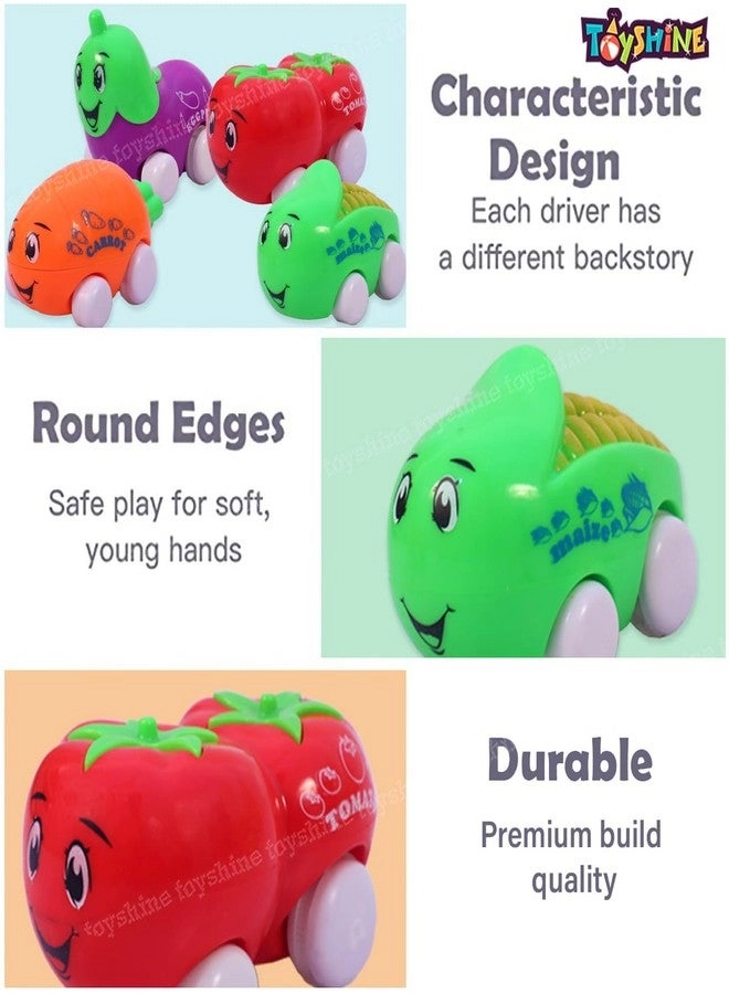 Vegetables Easy-Grip Cuties Vehicles - 4 pcs