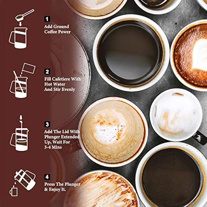 French Press Coffee Pot - 34Oz 1000Ml