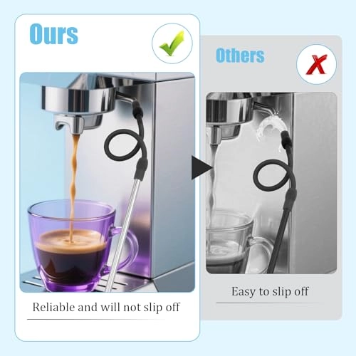 Kaffeemaschinen-Ersatzschlauch - Silicone Stainless steel tube Cleaning brush