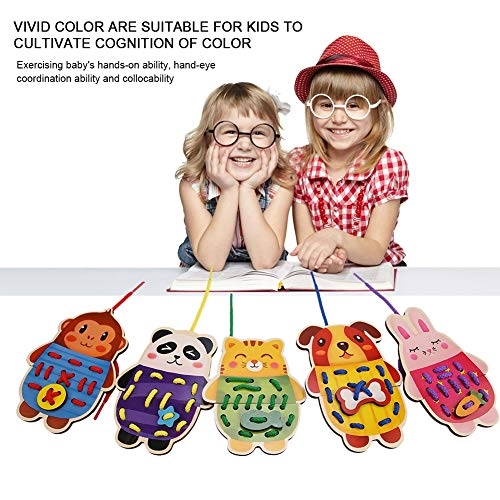 Animal Threading Board - 5 pieces