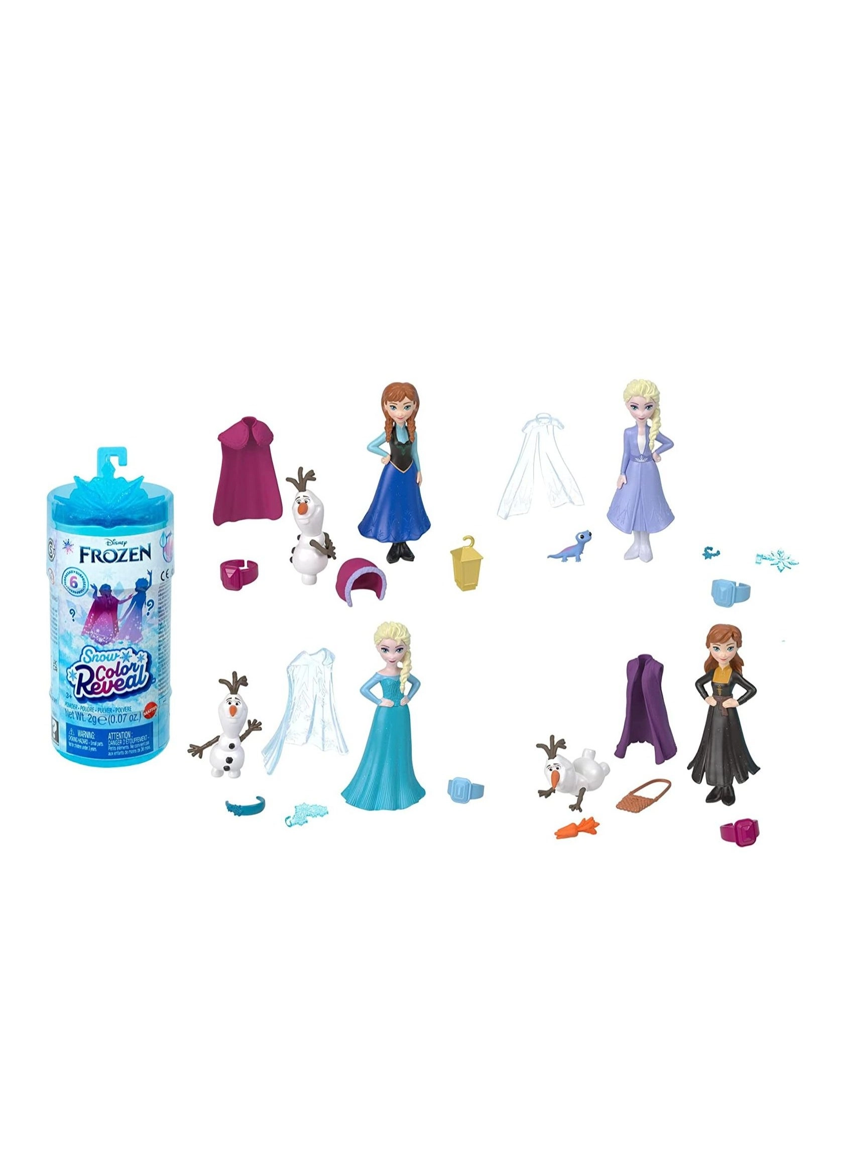 Snow Color Reveal Doll - Elsa & Anna 6 Unboxing Surprises