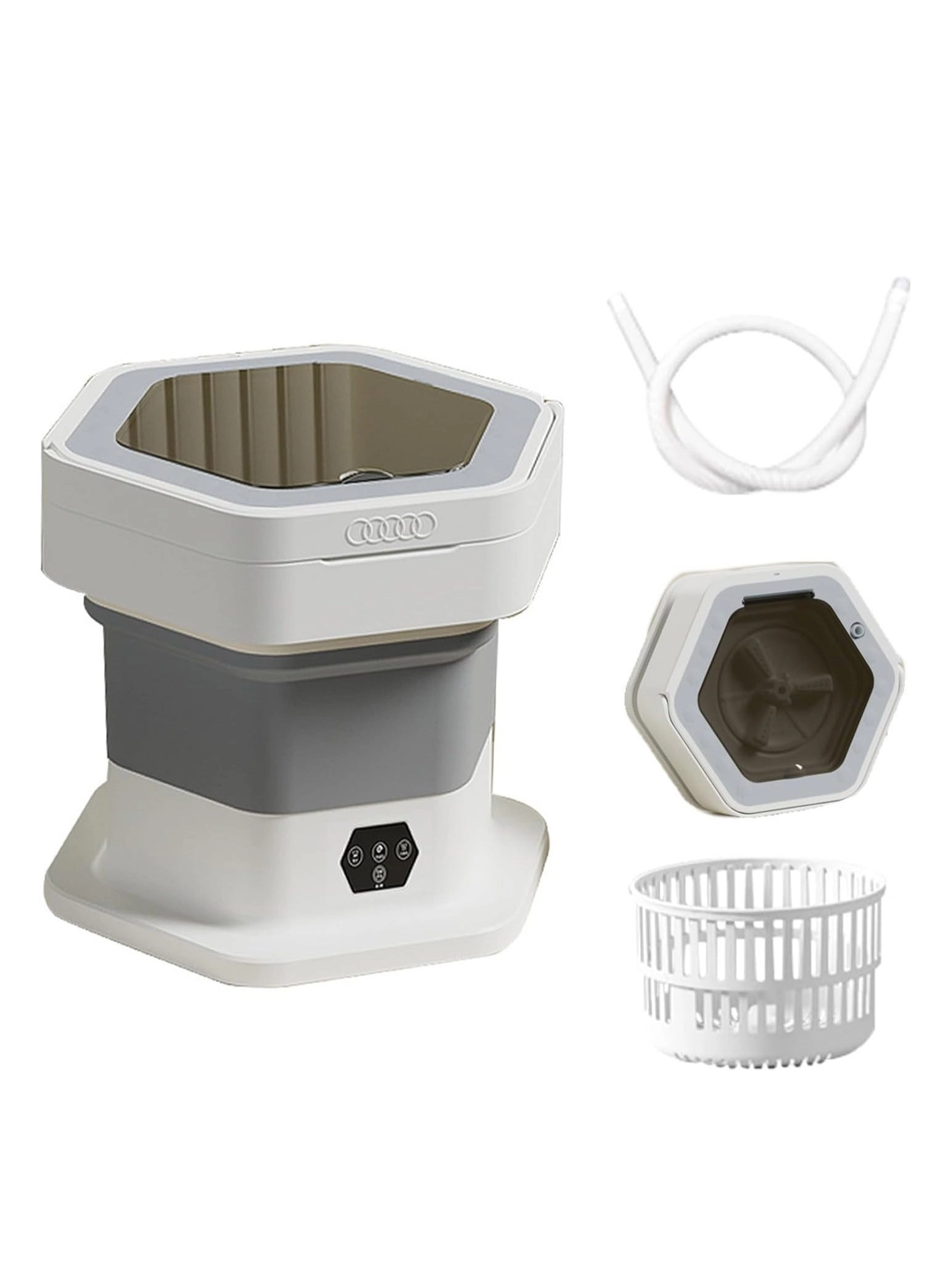 Hihonor Portable Washing Machine, Portable Washer and Dryer, Small Collapsible Laundry for Travel, Large Capacity Foldable Mini Washing Machine for Apartment, Dorm, Camping, RV,