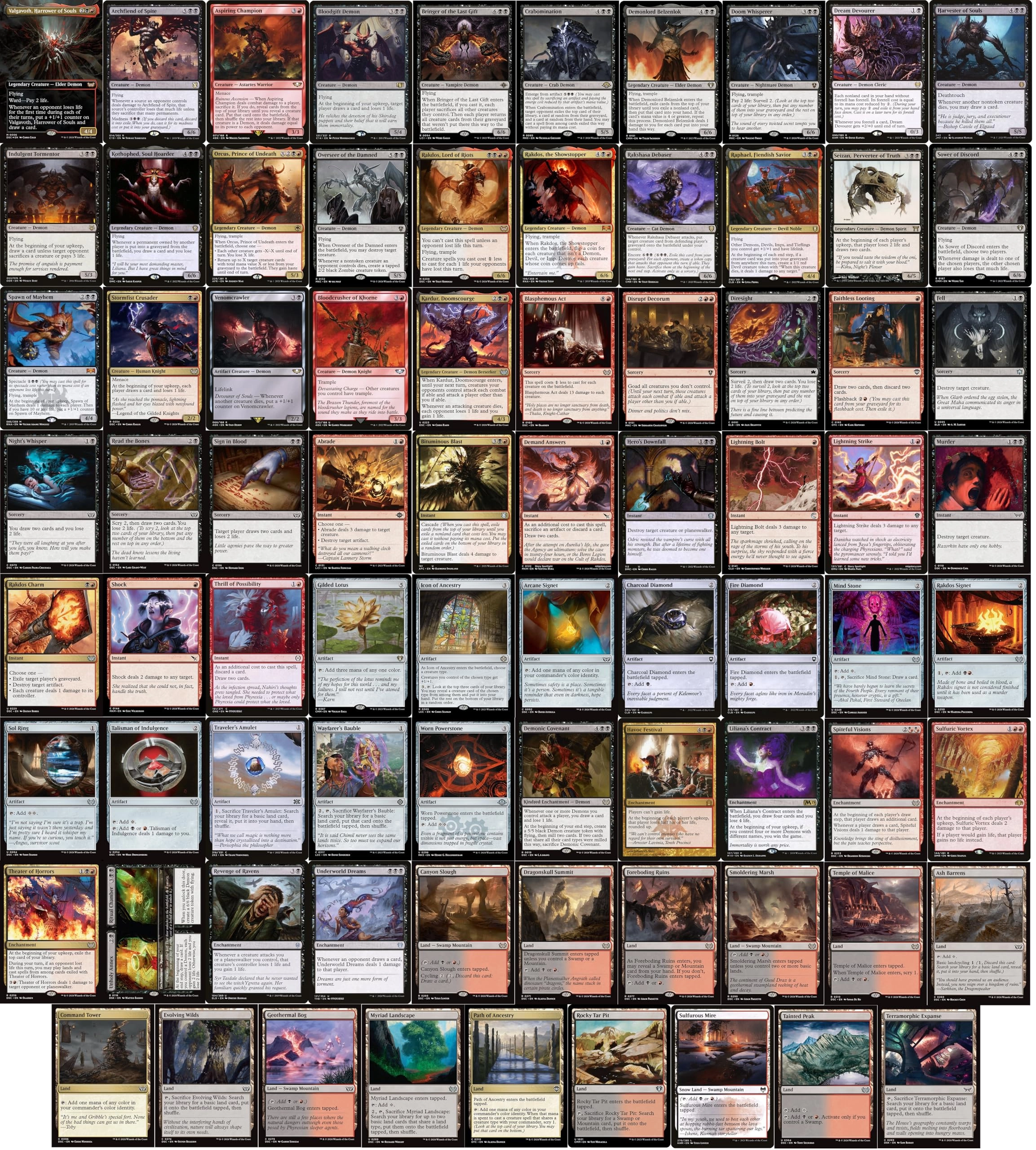 MTG Decks & More Elite Commander Demon Deck - 100 Card