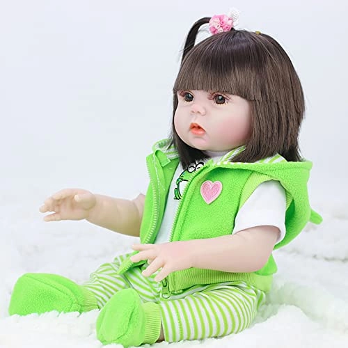 Reborn Baby Doll - 22 Inch Vinyl Brown Eyes