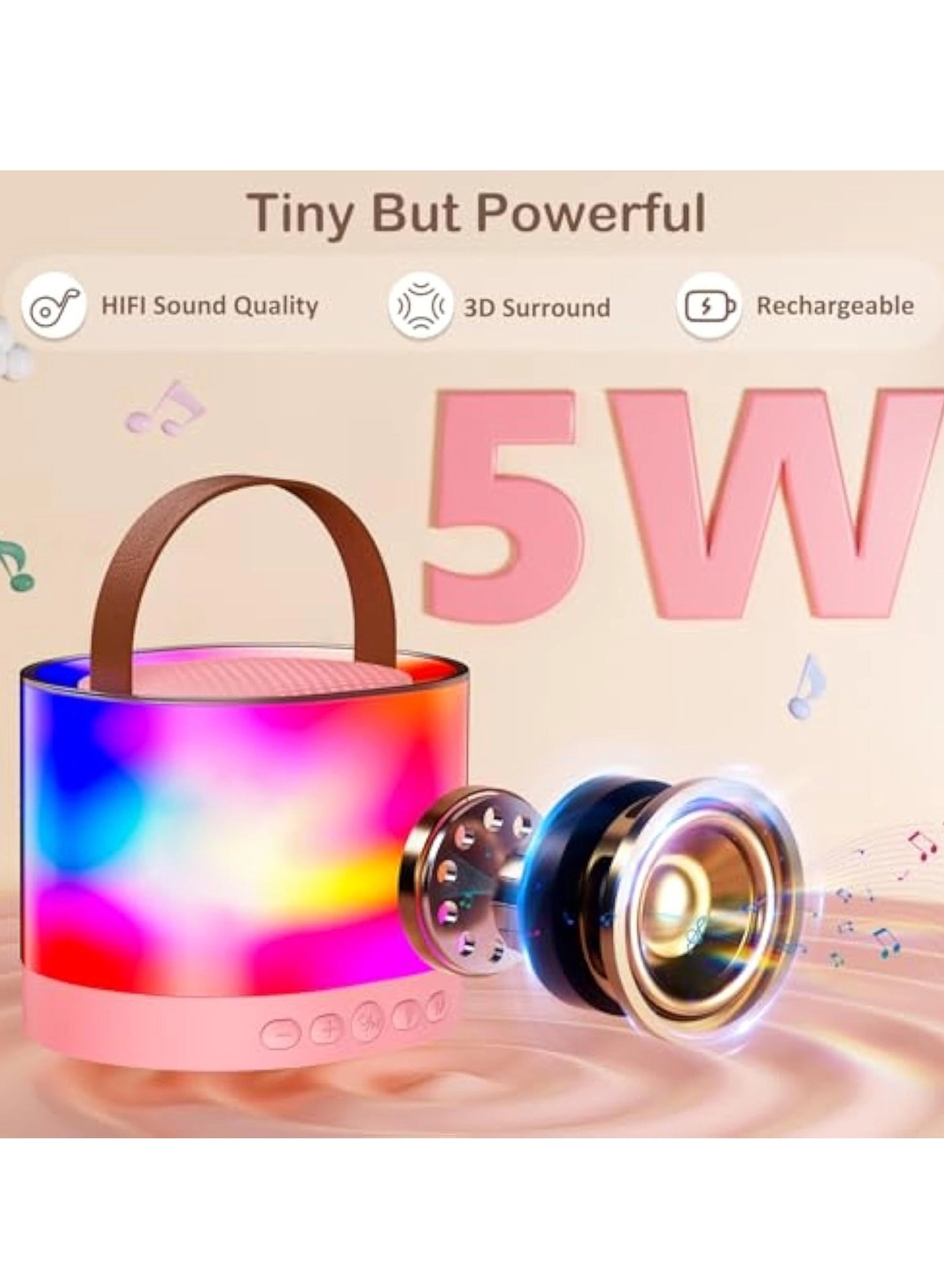 Karaoke Machine - 2 Wireless Microphones 10W