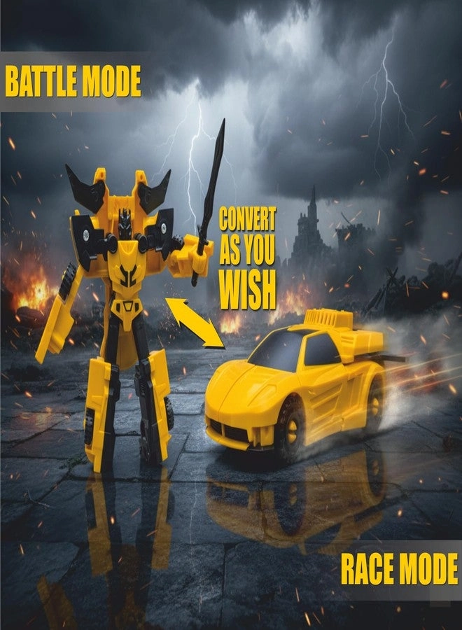 Transcops (Set of 2) - Robot to Car & Car to Robot Yellow & Blue