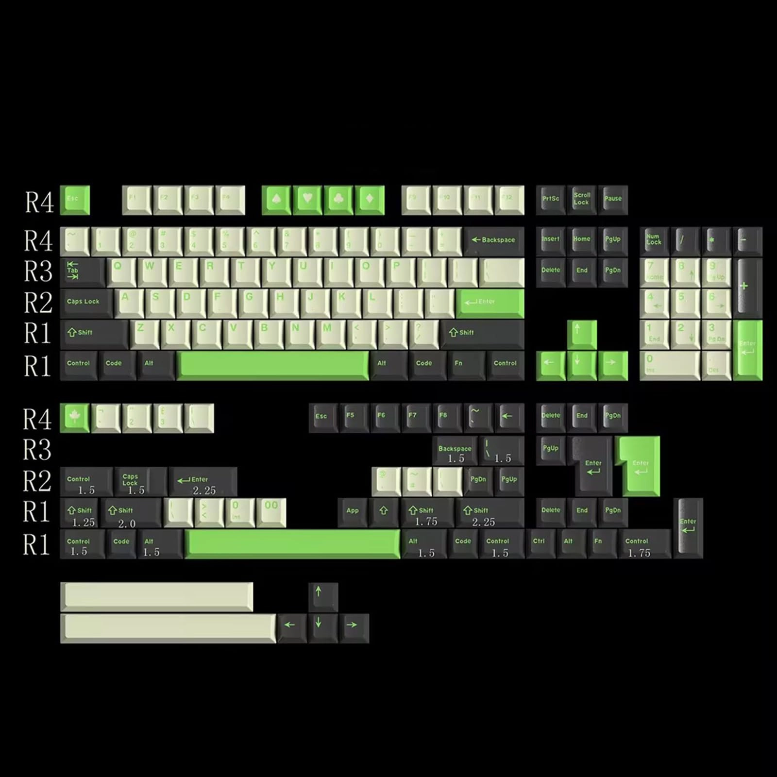 Keycaps - ANSI/ISO Layout Wired