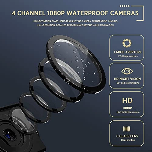 4CH Dash Cam - Night vision USB 4K