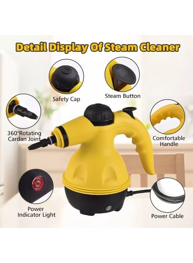 High-Pressure Steam Cleaner - Multi-Purpose Multiple Brush Attachments