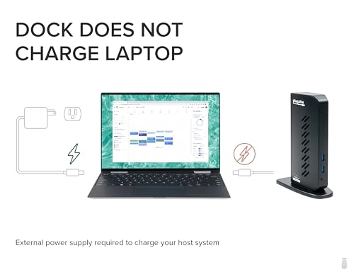USB 3.0 Universal Laptop Docking Station - UD-3900 Dual HDMI Gigabit Ethernet 6 USB Ports