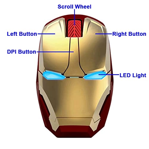 Wireless Iron Man Mouse - USB