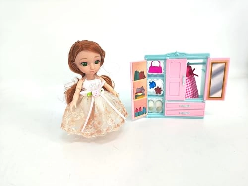 Sweet Annie Doll With Wardrobe - 6 Inches Blue Wardrobe Ages 3+