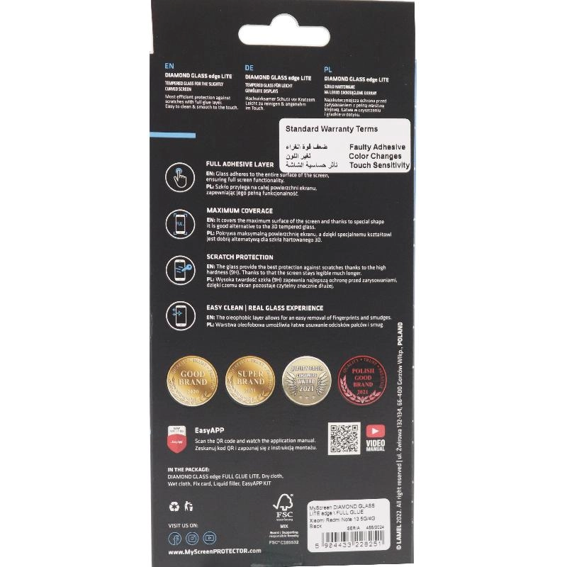 Diamond Glass Screen Protector for Xiaomi Redmi Note 13 4G