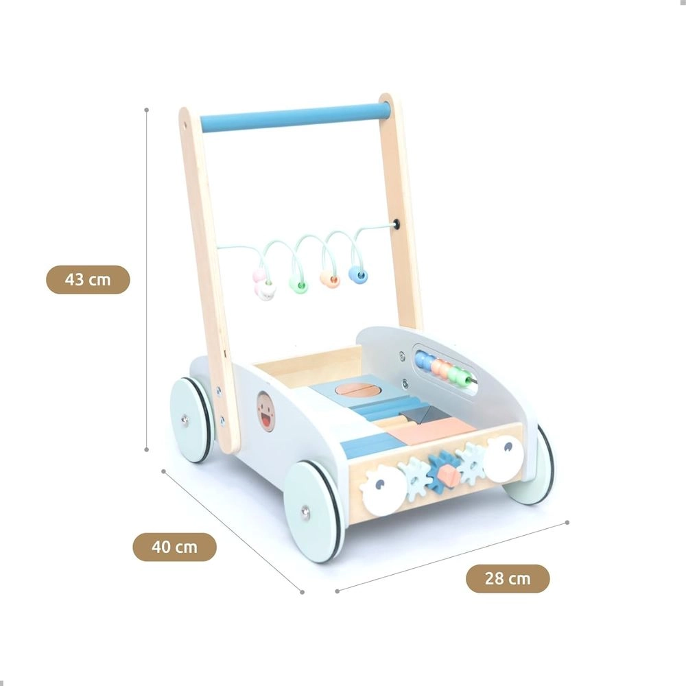 Enzo Wooden Baby Walker - 5-in-1 Activity Center