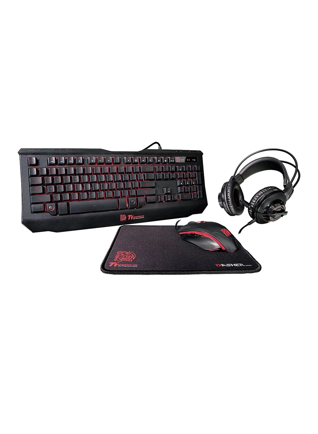 Thermaltake Knucker - 3 Color Membrane + Avago 5050 - 2400 DPI + Headset + Mouse Pad