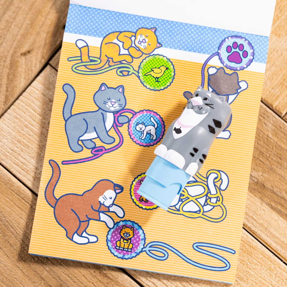 Cat Activity Sticker Book Stamper 300 pcs