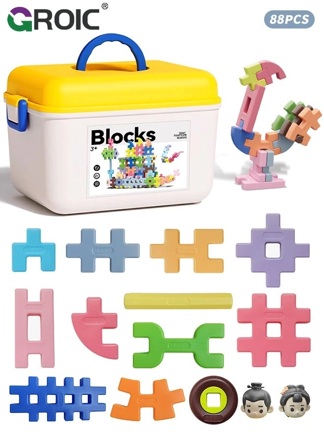Interlocking Building Blocks - 88 pcs Building Blocks