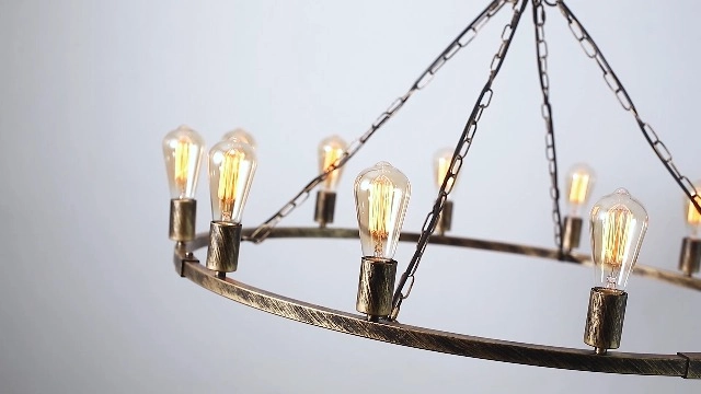 Vintage Wagon Wheel Chandeliers