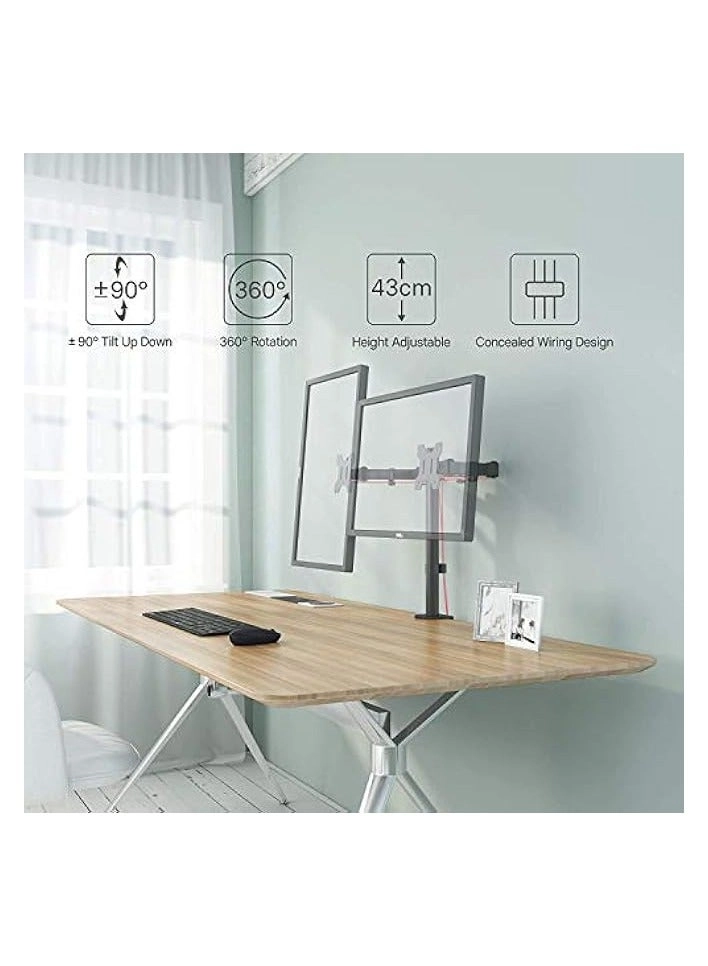 Dual Monitor Stand - 32 Inches 75x75/100x100mm