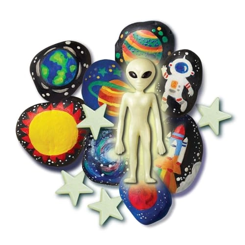 Glow In The Dark Space Rock Painting Kit - 5+ years