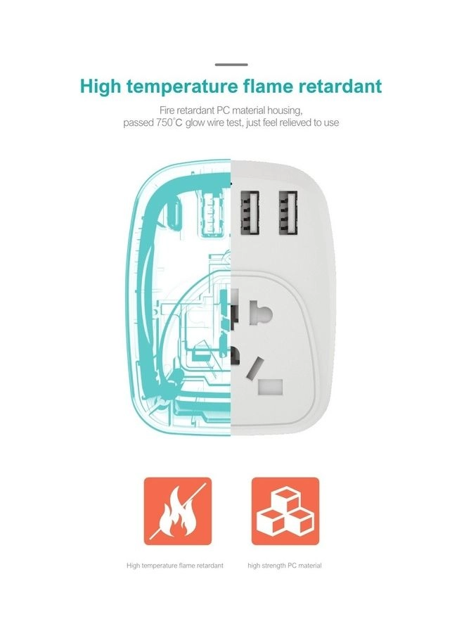 5-in-1 Multi Socket USB Adapter