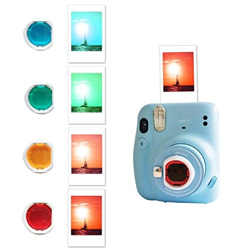 Camera case - Magic Blue + Mini Album - 64 Pockets + Close-up lens - Self-portrait mirror + Color Filters - 4 Colors + Photo frame - 5 Colors + Hanging Photo frame + Sticker Borders + Corner Sticker + Card Making Pen