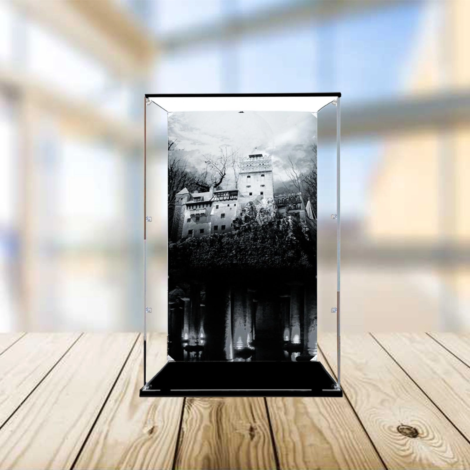 China Acrylic Transparent Collectible Display Case (76417) - 45 x 45 x 85 cm Background+light Board