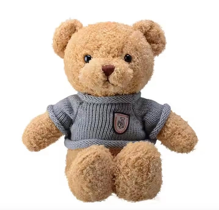SUPERSIGNS INNOVATION LTD Teddy Bear - 28 cm Warm Light Brown Knitted Sweater