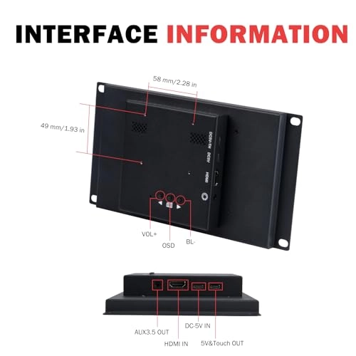 LCD Touch Screen 3U Rack Mount Monitor - DP-0100 9 Inches 1280x720