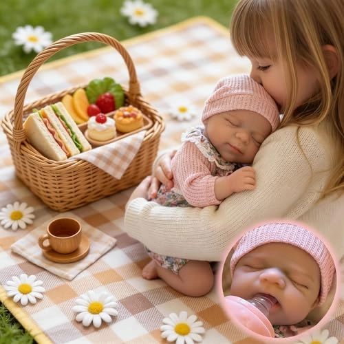 Reborn Baby Doll - 12 inch Girl Pink Floral Ages 3+