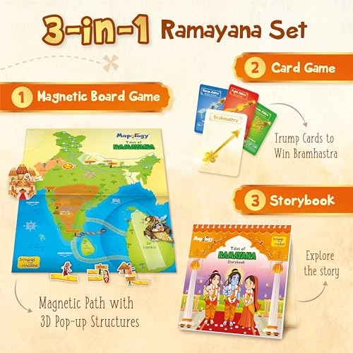 Mapology Tales of Ramayana - 3-in-1 Magnetic Path Puzzle