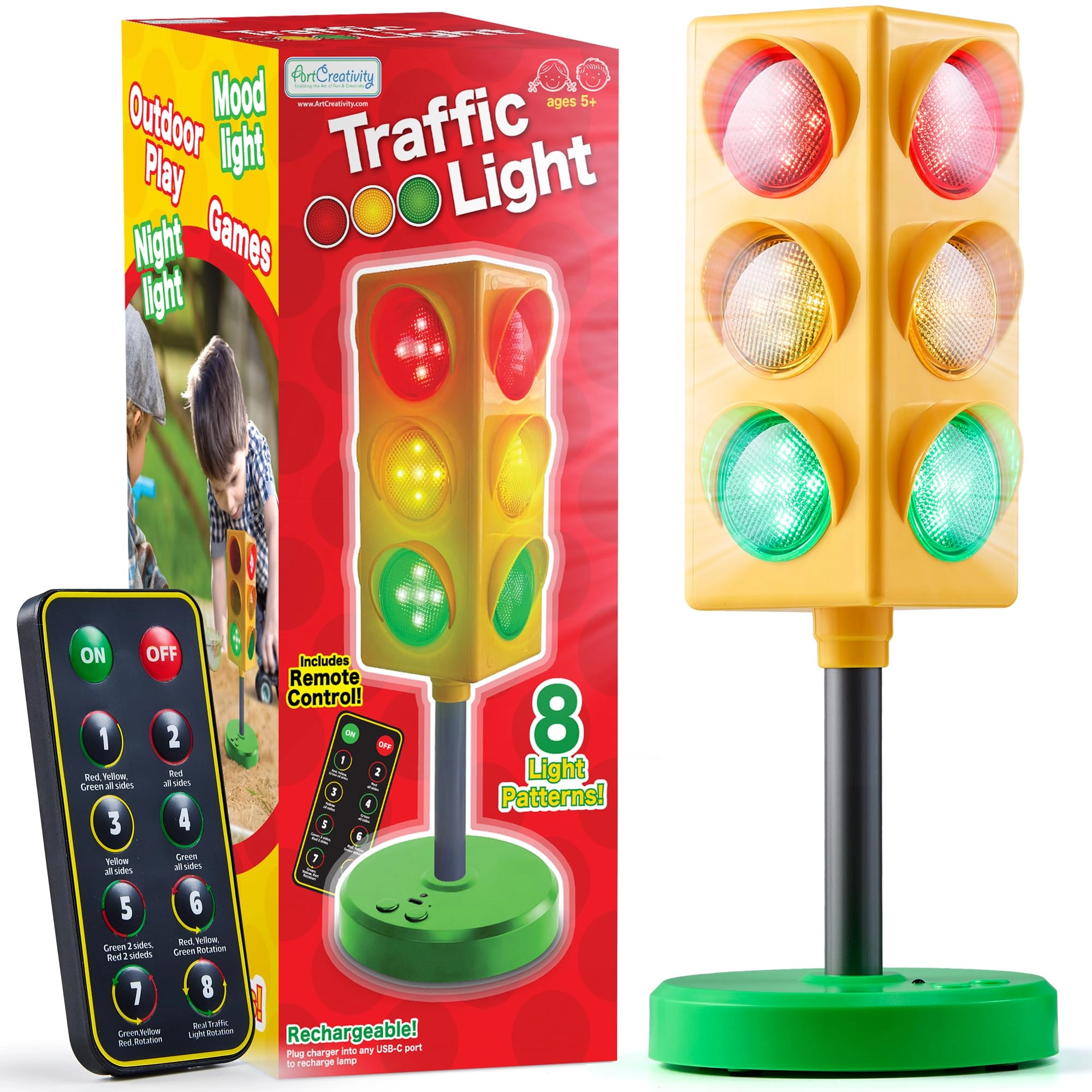ArtCreativity Traffic Light - 13-Inch 8 Modes Remote