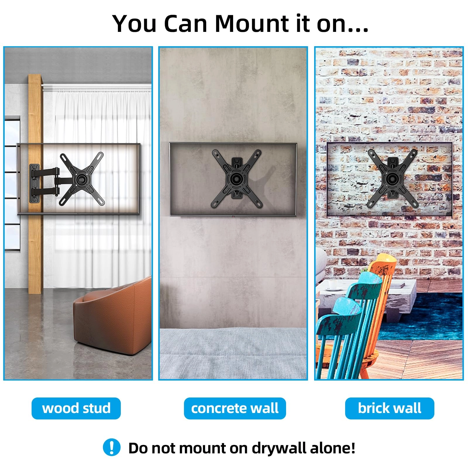 Full Motion TV Wall Mount Bracket - 20kg 17-42 Inch