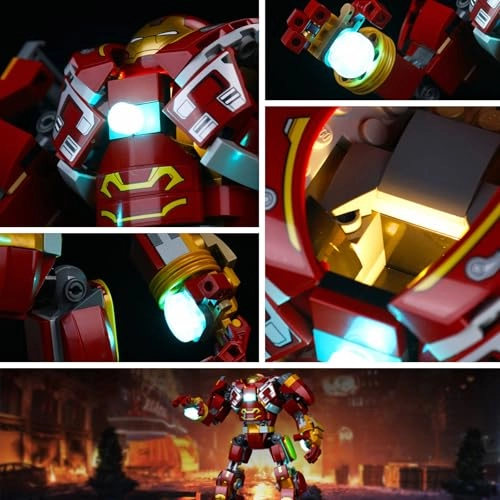 LED Lighting Kit for LEGO The Hulkbuster: The Battle of Wakanda 76247 - ABS 5V