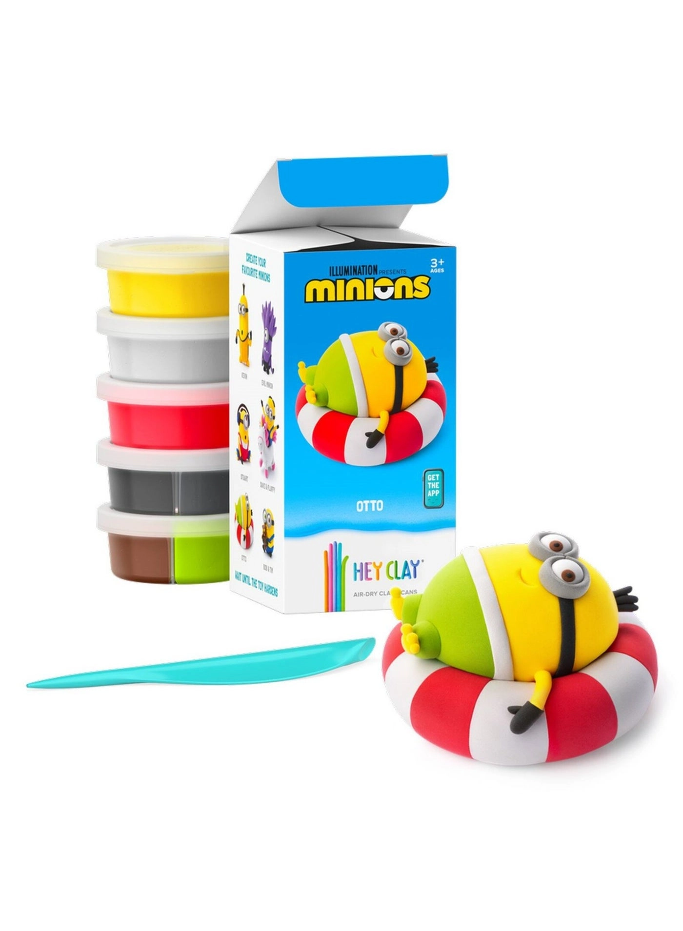 HEY CLAY Minions Otto Colourful modelling air-dry clay - 3+ years 5 colors