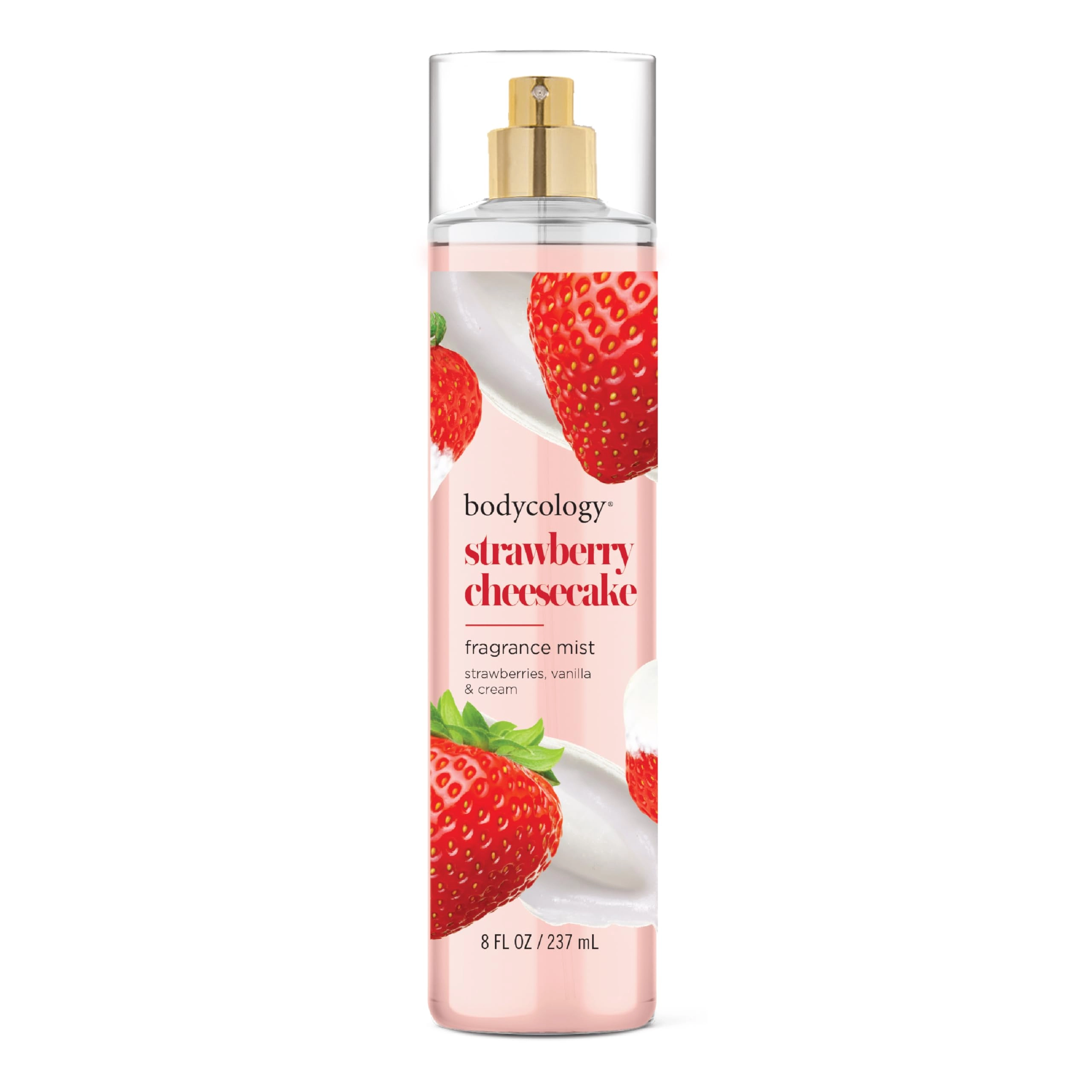 BODYCOLOGY Long-Lasting Fragrance Body Mist - 8 fl oz Strawberry Cheesecake