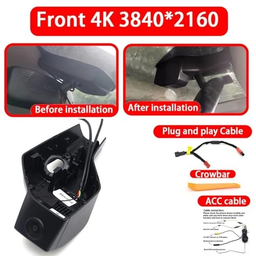 Dash Cam - 4K 2160P Night Vision With 64G SD Card for Borgward BX7/2016-2021