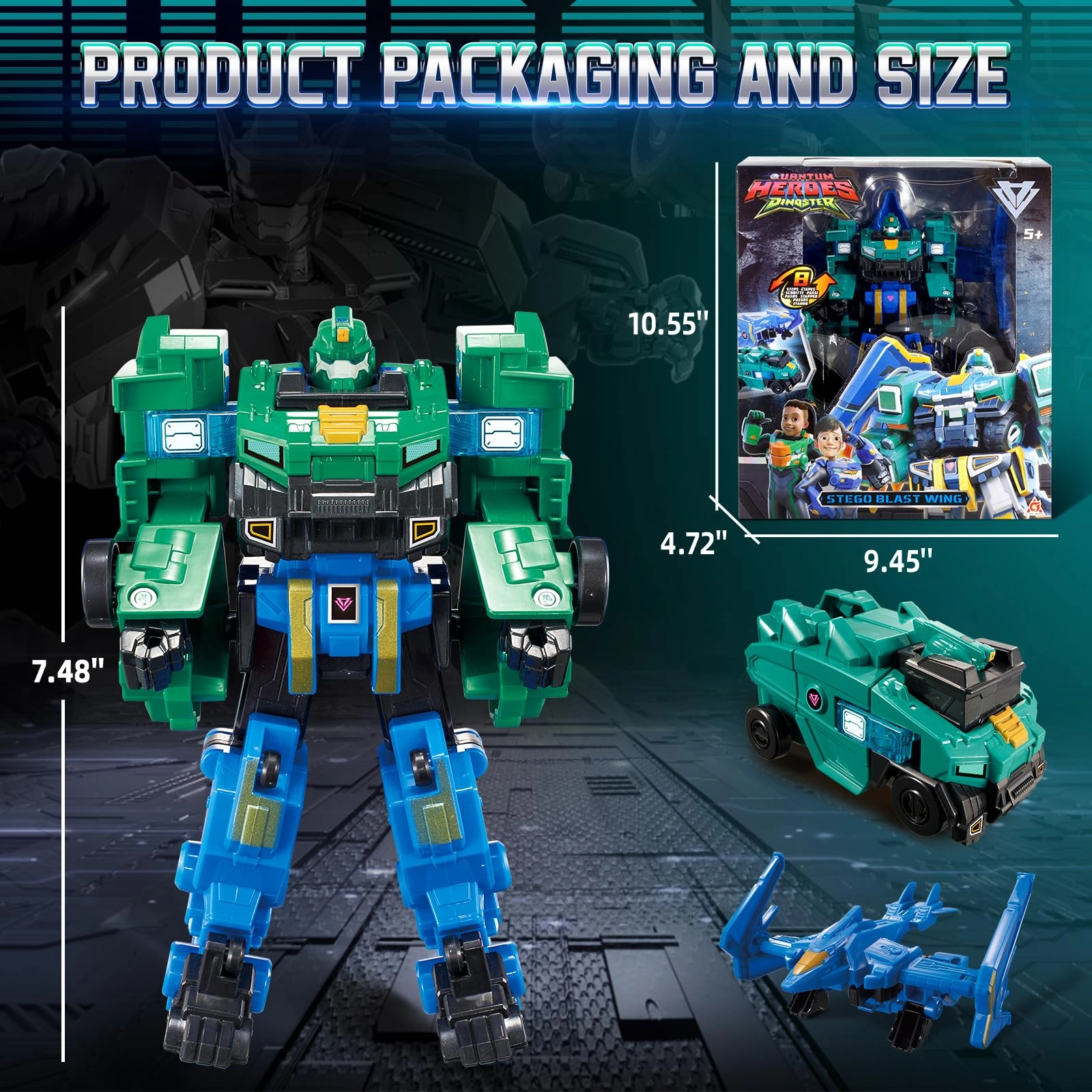 Stego Blast Wing - 6 steps Quantum Heroes Dinoster