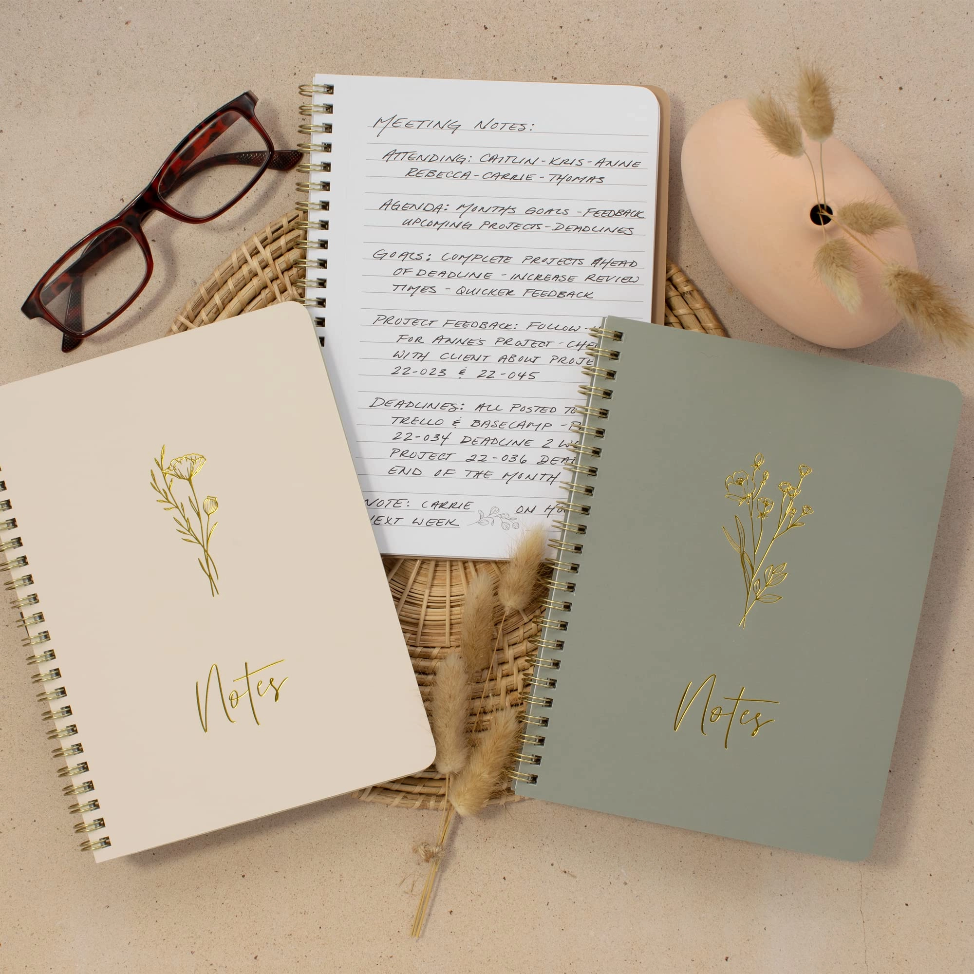 Aesthetic Spiral Notebook Large Spiral - Lined 100 Pages