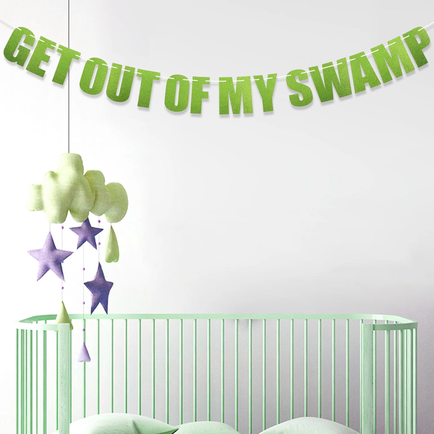 Get Out of My Swamp Banner - 1 set Birthday