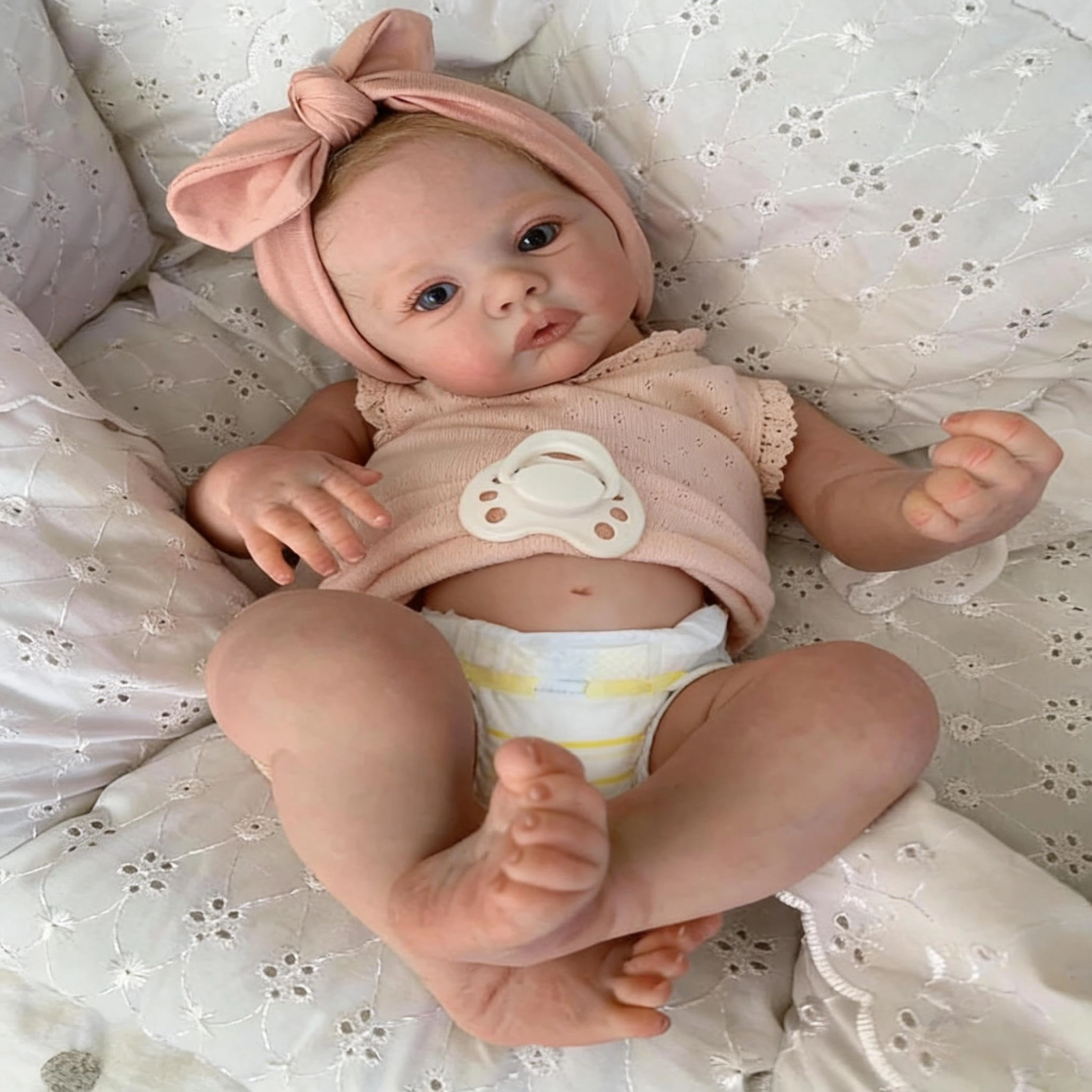 Reborn Baby Doll - 19 Inch Silicone Girl Ages 3+