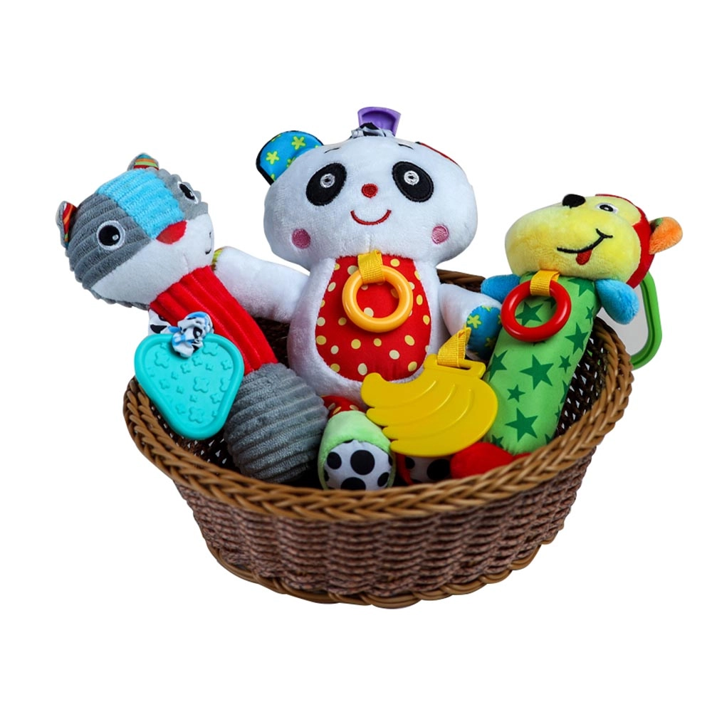 Esabela We Stitch Luv Cat rattle + Vibrate and voice panda + Monkey rattle - 0 month 3 piece(s)