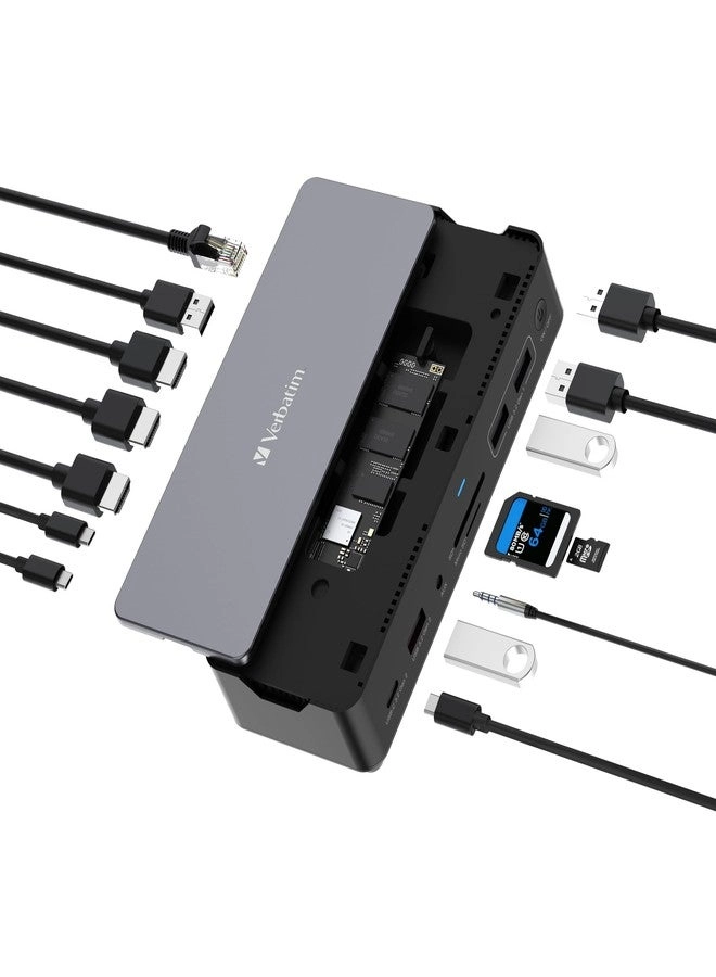 Verbatim USB C Pro Docking Station - 15-in-1 SSD Enclosure