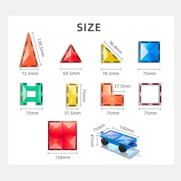 Magnetic Tiles - 100 pcs