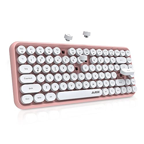 84-Key Keyboard - Retro Round Keycaps Bluetooth