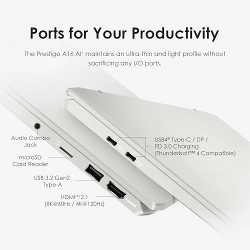 Prestige A16 AI+ - 16'' 1TB 32GB Ryzen AI 9 365 2.0GHz