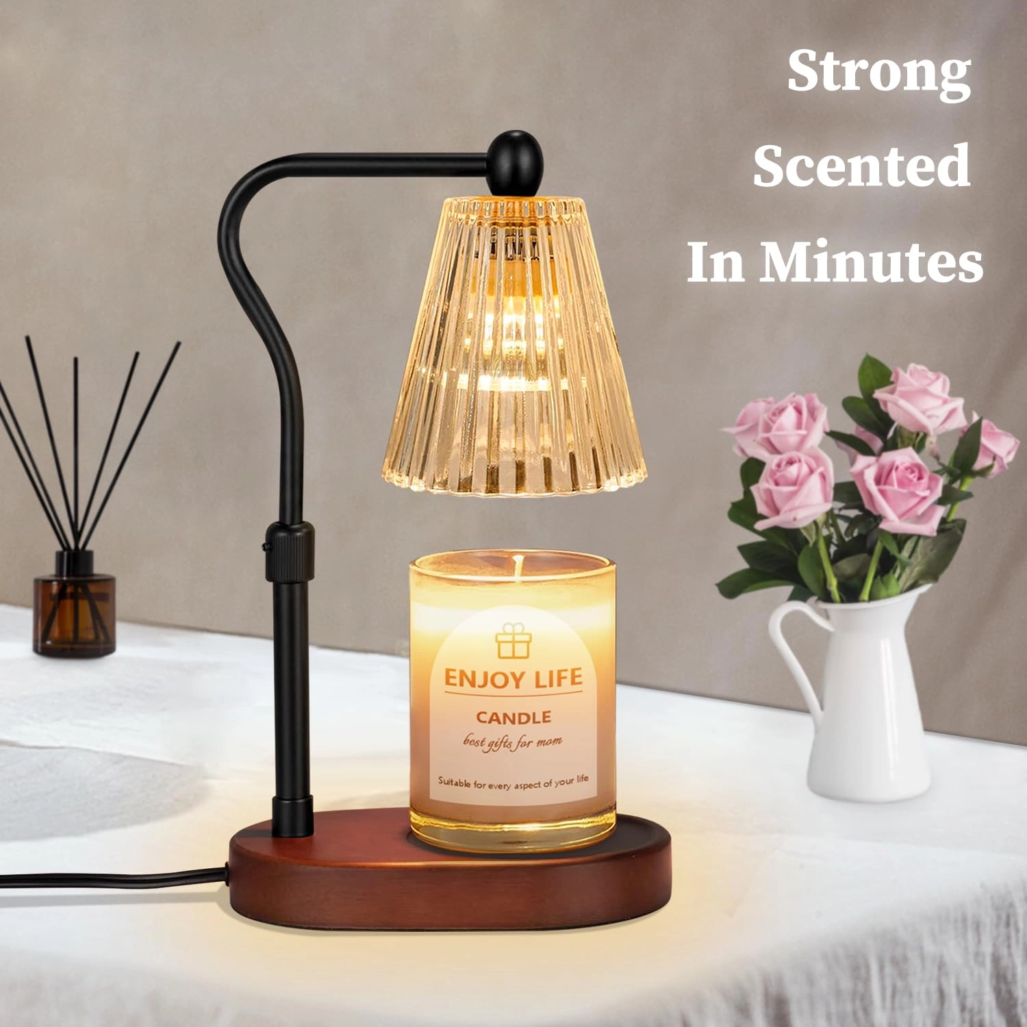 GS073 - Candle Warmer Lamp Adjustable Height 2/4/8H Timer