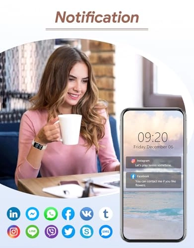 Fitness Tracker - 1.47" IP68 Waterproof Heart Rate Monitor