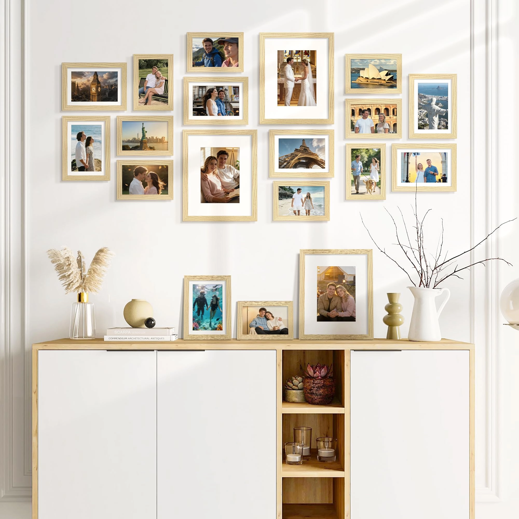 10 Pack Picture Frames - 8x10, 5x7, 4x6